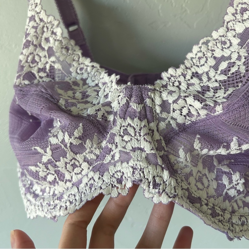 Wacoal Embrace Lace Underwire Bra Purple Size 36DD - Picture 4 of 11